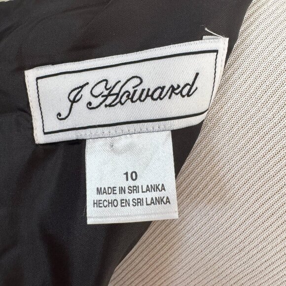J. Howard Women's Black and White Sleeveless Fit and Flare Dress - Sz 10 - Picture 7 of 9